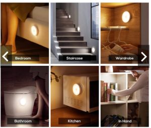 Đèn LED cảm biến trong nhà ánh sáng ban đêm treo tường sạc USB.TẶNG DÂY SẠC