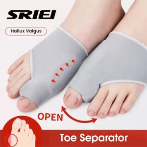 SRIEI 1Pair Toe Bunion Corrector Hallux Valgus Toe Separator Gel Pad Bunion Cushion Sleeve 拇趾外翻矫正器