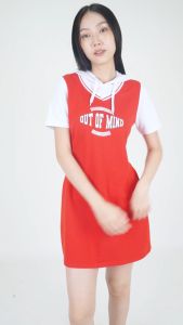 Forest Ladies Cotton Terry Short Sleeve Women Hoodie Dress - 885050
