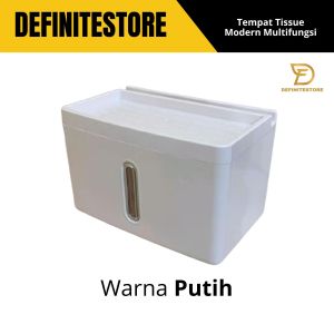 TEMPAT TISSUE HOLDER MULTIFUNGSI RAK SERBAGUNA TIDAK MUDAH PECAH WARNA PUTIH DAN HITAM