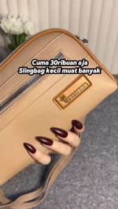 Tas Selempang Wanita Alexa Pouch By Queensha Bahan Kulit PU anti air Tas Murah Terbaru