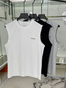 เสื้อกั๊กสปอร์ตคอตตอนทรงหลวมสำหรับผู้ชาย สไตล์ยูนิคอร์ส ทรงหลวม ทรงบาง สีพื้น เสื้อกั๊กออกกำลังกาย ผ้าฝ้ายผสมโพลีเอสเตอร์