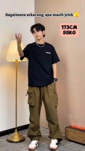 Celana Cargo Komprang Pia & Wanita Korea Styles