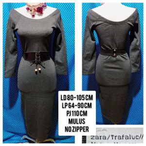 DRESS BODYCON GREY ZR(ZARA TRAFALUC) 399