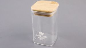 One Two Cups Toples Kaca Penyimpanan Makanan Coffee Storage Glass Jar - HC1019