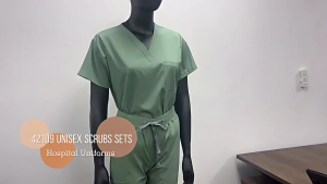 【XS-XXL🇵🇭MALINA READY STOCK】NiaaHinn Women Men Scrub Suit Set with cargo pants white Doctor Nurse Uniform Elastic Wrinkle Resistant Breathable