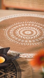 Nordic Nordic Table Retro Woven Platemat Tassel Heat Insulation Coasters Decorat Mat Restaurant Round Anti-Slip Cup Mats
