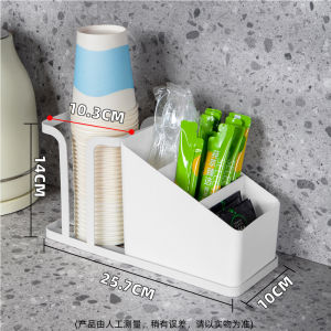 Luxury Metal Cup Holder Desktop Paper Cup Organizer Disposable Cup Taker Commercial Use Storage Box for Home And Personal Use
