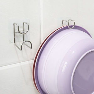 Móc Treo Thau Chậu Khung Sắt - Móc Dính Tường Inox 304 Treo Khăn Quần Áo Đồ Dùng Nhà Bếp - Khô Ráo - Sạch Sẽ