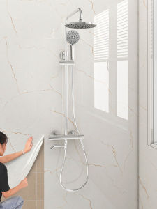 Bathroom Waterproof Wall Stickers Self Adhesive Tile Decals Moisture Proof Anti Bacterial Decorative PVC Flat Wall Mural