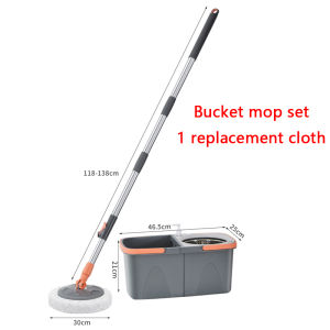 New Separate Double Bucket Rotating Mop Bucket Sets 360° Spinning Floor Cleaning Mop Reusable Microfiber Heads Home Lazy Mop