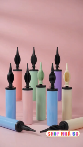 Dụng Cụ Bơm Bong Bóng Cầm Tay Lớn Bơm Tay Nhà Bo Màu Pastel Sang Trọng  Size 28cm Trang Trí Tiệc