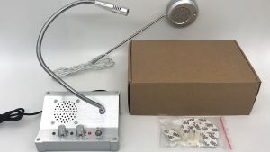 DAVTECH Dual-Way Intercom System - Noise Reduction High-Quality Sound Sleek Aluminum Design Ideal for Banks & Hospitals - Easy DIY Installation