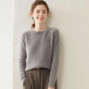 เสื้อสเวตเตอร์ถักคอวีสีแดง 100% เส้นด้ายขนแกะ ทรงเข้ารูป แขนยาว ปกติ ฤดูใบไม้ร่วง ฤดูหนาว เสื้อชั้นใน เสื้อผ้าทำงาน เสื้อผ้าทำงาน