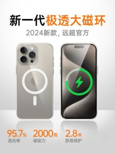 Ultra-Thin Silicone Magnetic Absorption Phone Case for  16Promax 15Pro 14Plus 13 Full Cover Anti-Fall Mens High End Female