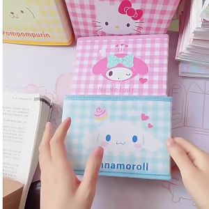 Sanrio กล่องเก็บของ ลายสก๊อต Kulomi Melody เครื่องเขียน PU เครื่องสําอาง ดูแลผิว ของจิปาถะ กล่องจัดระเบียบ