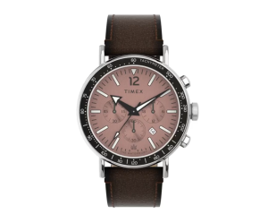 Timex Waterbury Brown Leather Analog Quartz Watch TW2W47300 43mm