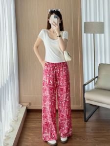 High Waist Loose Straight Leg Casual Pants for Women New Autumn 2025 Personalized plus Size Comfortable Cotton Trousers