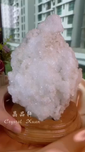 [MY🇲🇾 Ready Stock] 🐟💎鱼眼石白水晶摆件    Fish Eye Stone with Clear Quartz Display Piece    ｜开启智慧 ✦ 平衡能量 ✦ 镇宅净化 ✦ 灵性守护｜