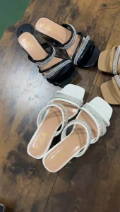 Sandal Wanita Sandal Wedges Model Tali Silang Hak Tinggi Gaya Fuji Kekinian Bahan size 36-41