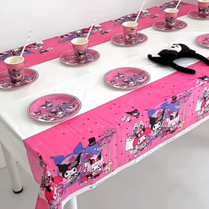 Kuromi Birthday Kanak-Kanak Parti Hiasan Belon Piring Topi Deco Party Kids Card Balloon Gift Bag Paper Plate Hat 生日装饰