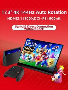 「China Plug」EHOMEWEI | Portable Touchscreen Display 17.3 Inch 4K 144HZ One-Cable Direct Connect