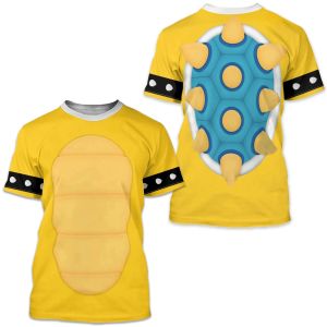 2024 New Hot Summer Men Shirt Cartoon Bowser 3D Printed Women T-shirts Harajuku Male Female Casual Tees Tops Cosplay Costumes