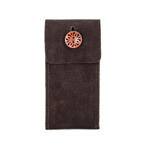 CONTACTS FAMILY | Soft Cow Suede Leather Watch Case Watches Pouches With Inserts Portable Travel Watch Storage for Men Women 7 Colors Available