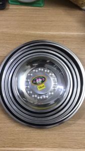 Dĩa Inox 304 Nguyên Tấm Sâu Lòng Tròn 2.5cm Đường Kính Từ 16cm Tới 28cm Làm Đĩa Đựng Trái Cây Rau Sống Đĩa Đựng Thức Ăn
