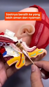 Korek Kuping Stainless 6 in 1 / Alat Pembersih Telinga Spiral Set 6 Pcs Stainless Steel