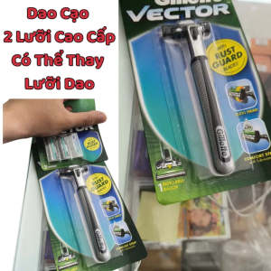 Dao Cạo Râu Hộp 1 Cán & 1 Lưỡi Có thể thay thế lưỡi Siêu bén dùng được nhìu lần .