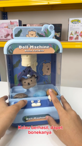 Mainan Anak MINI DOLL MACHINE Mesin Tangkap Boneka Mesin Capit Boneka