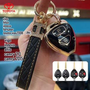 เคสกุญแจรถยนต์โตโยต้าสำหรับโตโยต้ารถยนต์ Toyota Yaris ที่เหมาะสม /Innova/prius/hilux/camry Key Case Vigo พวงกุญแจรถฝาครอบกุญแจโตโยต้า Vios