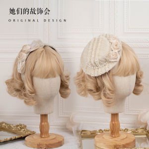 Lolita Bờm Tóc Kiểu CLA Cổ Điển Kiểu Pháp Kẹp Tóc Mũ Nhỏ Nơ Bướm Bông Hoa Nho Nhã Sản Phẩm Thủ Công Vật Nhỏ Phụ Kiện Tóc