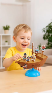 Mainan Anak 5140 PIRATE BOAT CAPTAIN Mainan Kapal Bajak Laut Anak – Pirate Ship Balance Game Lucu