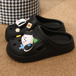 Cartoon Clog Shoes Summer Outdoor Beach Anti-slip Thick Bottom Slip-On Sandals for Boys And Men Lightweight EVA Footwear