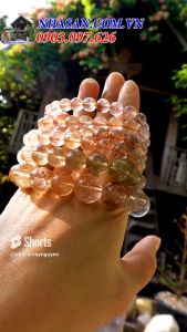 Vòng Tay Đá Thạch Anh Tóc Đỏ. LZ