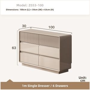 High-end Dressing Table and Drawer Cabinet for Storage and Makeup Minimalist Luxury Style