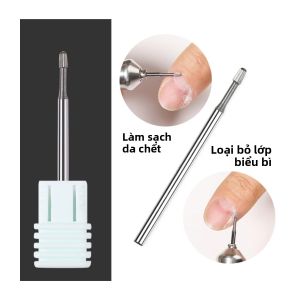 1 Cái Mũi Khoan Móng Tay Bằng Cacbua Vonfram 4XC Dùng Cho Máy Làm Móng Đầu Nhẵn/ Thân Lớn Máy Mài Móng Điện
