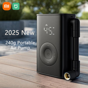 2025 New Xiaomi Mijia Portable Air Pump 2000mAh 240g 150psi Electric Air Compressor Tire Pressure Detection Multitool Inflator