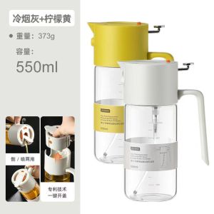 Two-In-One Oil Bottle Kitchen Spray Dispenser Modern Minimalist Japanese Style High Borosilicate Glass for Home Cooking Storage