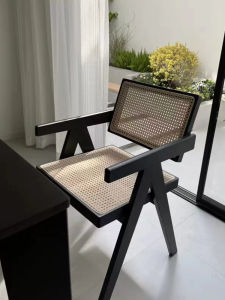 MU FENG ZHI NAN | Home Use Mid-Century Style Rattan Armchair