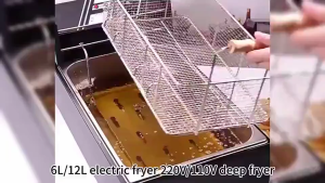 20L Electric Deep Fryer Dual Cylinder Heavy Duty Deep Frying 220V Stainless Steel Frying Machine French Fries Chicken