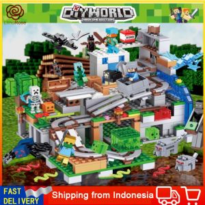 Block - My world Mainan Balok Bangunsusun Model Bentuk Rumah Pohon Hutan Untuk Diyedukasi Anak Puzzle - Banyak Pilihan Model Karakter yang Menarik