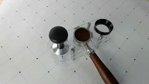 Tamper Nén Bột Cà Phê Cán Gỗ Màu Đen Cao Cấp Tamper Nén Inox Cán Gỗ Nén Cafe Chuyên Nghiệp