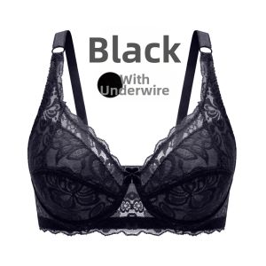 Breathable Gathering Big Size Lace Bra Thin