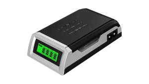 Smart Intelligent LCD 4 Slot Charger Baterai for AA AAA NiMh NiCd - C905W Baterai Cerdas Layar LED