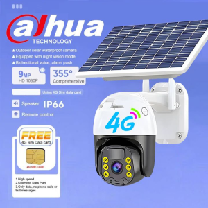 Free 4G SIM Card Dahua Solar CCTV Camera No Need Internet With Audio and Speaker Outdoor Auto Tracking Night Vision Waterproof Alarm Surveillance Smart IP Security Camera
