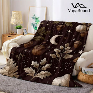 Beast Kingdom | Thu Hoạch Mùa Thu Ditsy In Hình Chăn Lông Ấm Áp 100% Polyester Lông Cừu San Hô Sofa Giường Văn Phòng Du Lịch Cắm Trại Bọc Ghế Phong Cách Hiện Đại