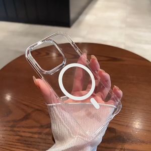 🔥เคสใช้สำหรับไอโฟน🔥ใช้สำหรับ iPhone 17 Air 16e Pro Max 11 12 13 Pro Max 14 15 16 17 Pro Max 14 15 16 Plus Clear Case เคสหนังกระเป๋าสตางค For MagSafe TPU case เคสใสกันกระแทก เคสใสสำหรับ  16 Pro Max